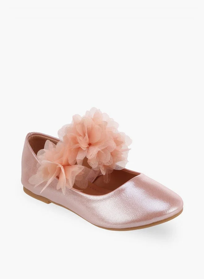 Flora Bella By Shoexpress Girls Floral Applique Ballerina Shoes Ramadan Collection